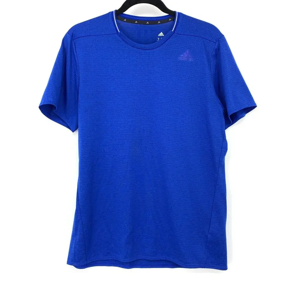 Adidas Short Sleeve Crew Neck Activewear T-Shirt Mens Size Medium Blue